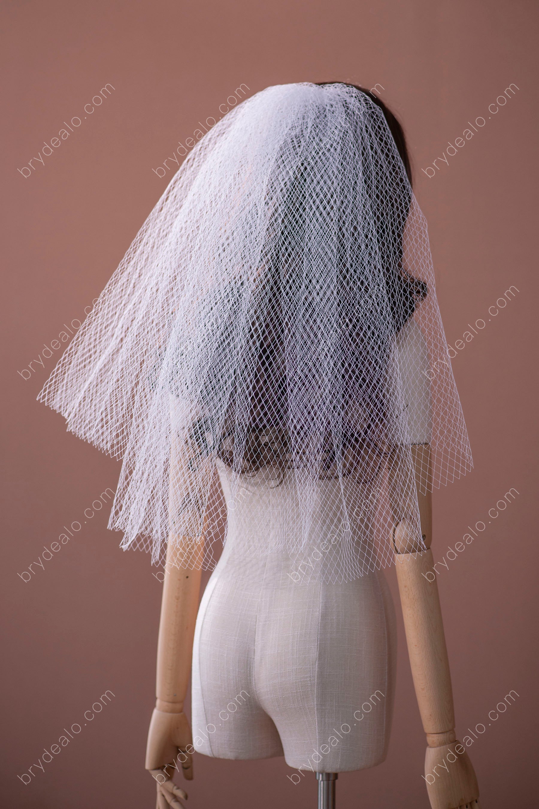two-tier net bridal veil