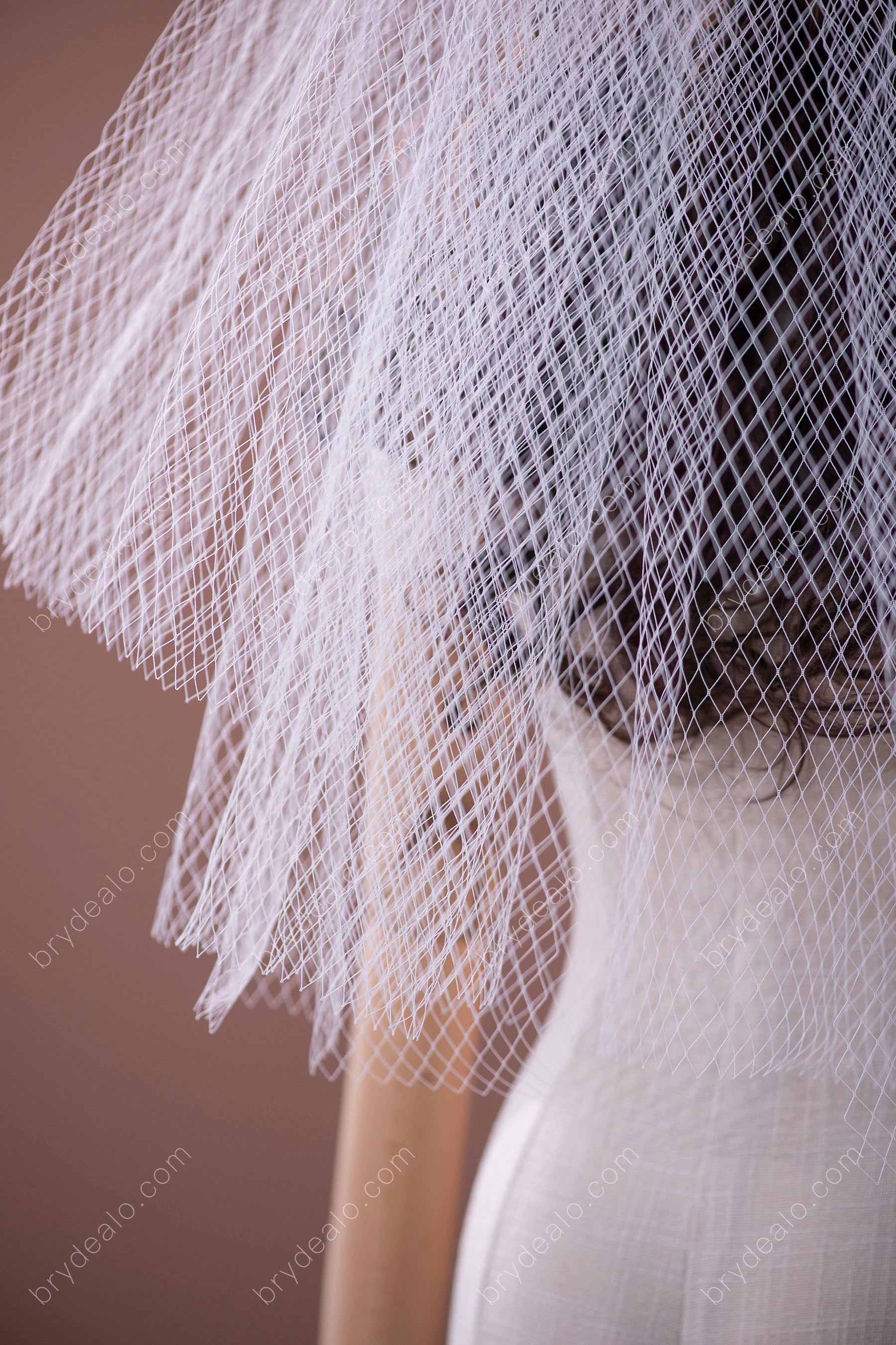 two-tier raw-cut wedding veil
